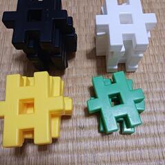 学研　ニューブロック　はじめてのセット１　欠品パーツありで色ちがいの画像