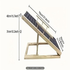 2段階調節可能木製ドッグステップの画像
