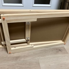 2段階調節可能木製ドッグステップの画像