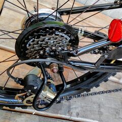 加古川　子供用自転車　アサヒ　ドレイド　DRIDE　6段変速　黒色　20インチ　中古　整備済みの画像