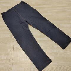【美品】ユニクロ レギンス2点 100cm デニムパンツ 女の子 キッズ 子供服の画像