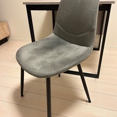 ダイニングチェア 2脚 チャコールグレー ファブリックの画像