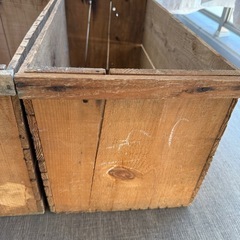 リンゴ木箱4個セット 本棚 収納棚の画像