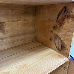 リンゴ木箱4個セット 本棚 収納棚の画像