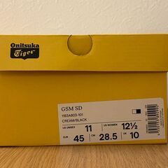 【新品】Onitsuka Tiger GSM SD 28.5 Cream/Blackの画像
