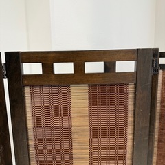 パーテーション 和風 4連スクリーン アジアン レトロ 衝立 間仕切りの画像