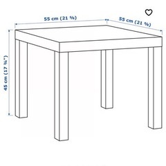 IKEA LACK ラック サイドテーブル, ホワイト, 55x55 cmの画像