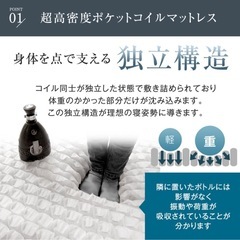 タンスのゲン ポケットコイル マットレス シングル
の画像