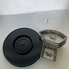 回転オードブル　オードブル皿　大皿　お盆　お正月　レトロの画像