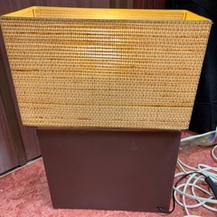 GY0825 ラタン（籐）製シェードテーブルランプ　フロアランプ　白熱電灯照明の画像