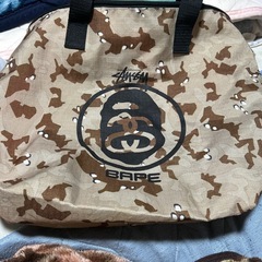 STUSSY×BAPE®️コラボ トートバッグの画像