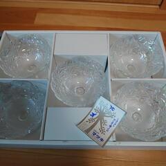 SASAKI GLASS　レトロ　デザートグラス　サンデーカップ　５個　未使用の画像