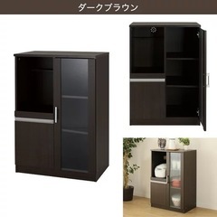 食器棚・ニトリ　ダークブラウンの画像