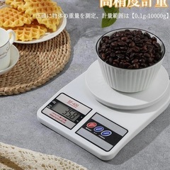 デジタルスケール 計量器 コーヒースケール 最大10kg計量 精密電子 はかり 高精度 コンパクト 軽量 デジタル はかり 風袋引き機能 単位変換 g/oz対応 LCDディスプレイ オートオフ 秤 測り 料理 調理 お菓子作り 幅広い用途 日本語説明書付きの画像