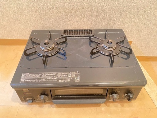 【都市ガス/右強火力】パロマ PA-S71B-R 2口ガスコンロ グリル付 清掃済