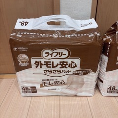 未開封 ライフリー 外モレ安心 さらさらパッド 48枚入りの画像