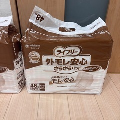 未開封 ライフリー 外モレ安心 さらさらパッド 48枚入りの画像