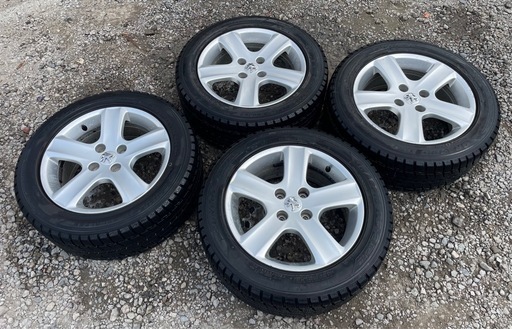 プジョー純正AW 4本セット純正キャップ付