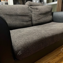 【無料】2人掛けソファー、オットマン着き！の画像
