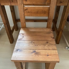 木製テーブル&椅子セットの画像