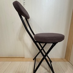 折りたたみ椅子ブラウンの画像