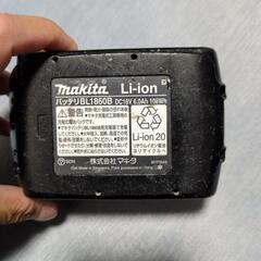 中古　マキタ18vバッテリー6.0Ah リチウムイオンの画像