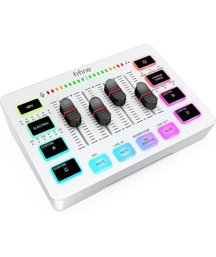 ☆美品☆FIFINE AmpliGame オーディオミキサー ゲーミングミキサー DTM 【美品】FIFINE ゲーミングオーディオミキサー