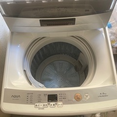 アクア　洗濯機　4.5キロの画像