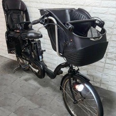 美品🌈大容量8🌸室内保管🌼パナソニック ギュット　🌼子供乗せ電動自転車ブラック26の画像