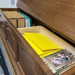 収納付き木製ベンチの画像