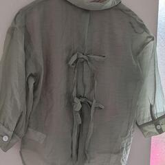 ブラウス　タンクトップ　2点セット　グリーン　120　美品の画像