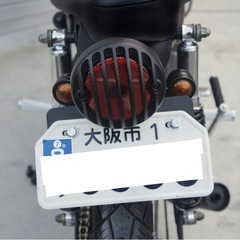 スーパーカブ 50(大阪) 即乗り可  艶消しブラック カスタム車両 バーハン仕様 ショート管 整備済みの画像