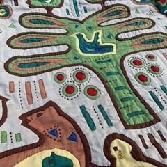手刺繍ハンドバッグ ①の画像
