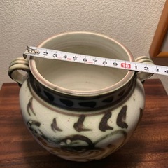 中国 湖岸 耳付き辰砂小の画像
