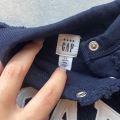 GAP ベビー服 ロンパース ボア ネイビーの画像