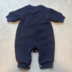 GAP ベビー服 ロンパース ボア ネイビーの画像