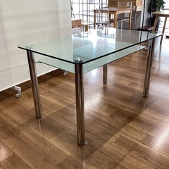 ガラステーブル【町田市再生家具】251532の画像