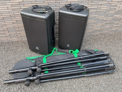 JBL EON610 2本セット K&M スタンド付き