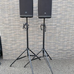 JBL EON610 2本セット K&M スタンド付きの画像