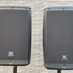 JBL EON610 2本セット K&M スタンド付きの画像