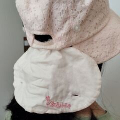 キッズ 女子 帽子 54〜56cm ピンクの画像