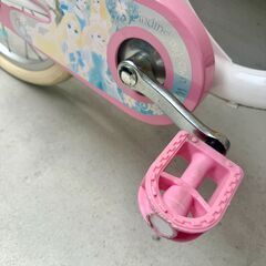 ディズニープリンセス子供用自転車18インチ補助輪付きの画像