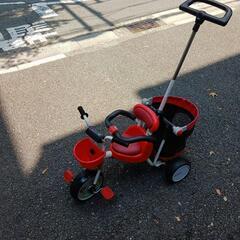 子ども三輪車手押し棒付きの画像