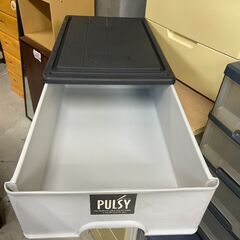 収納ケース　No.2457　ブラック/ホワイト　衣類収納　押入れ収納　【リサイクルショップどりーむ天保山店】の画像