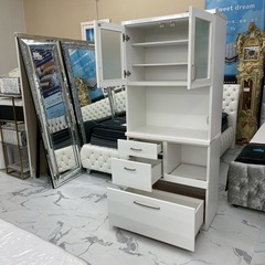 横幅80cmのスリムなレンジボード ✨他にもキッチン収納あります！の画像