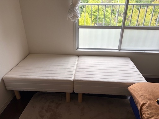 分割式足付きマットレス　セミシングル