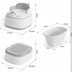 【新品】Bebamour おまる 補助便座 トイレトレーニング 3WAY グレーの画像