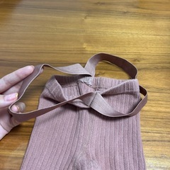 ニットサロペット　ピンク　　70サイズの画像