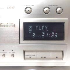 【直接引渡し限定】希少品 PIONEER パイオニア コンパチブル LDプレーヤー CLD-HF9G 両面再生 レーザーディスク CDプレーヤー リモコン 三色ケーブル付 動作品の画像