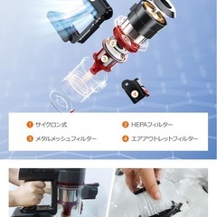 掃除機 コードレス 45000pa ハンディ　液晶　壁掛けの画像